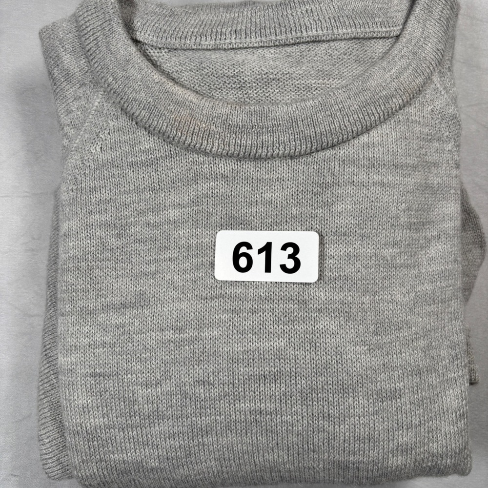 PAKA Crewneck Sweater Mens XL Grey Royal Alpaca Handmade  Raglan Long Sleeve - Picture 11 of 11